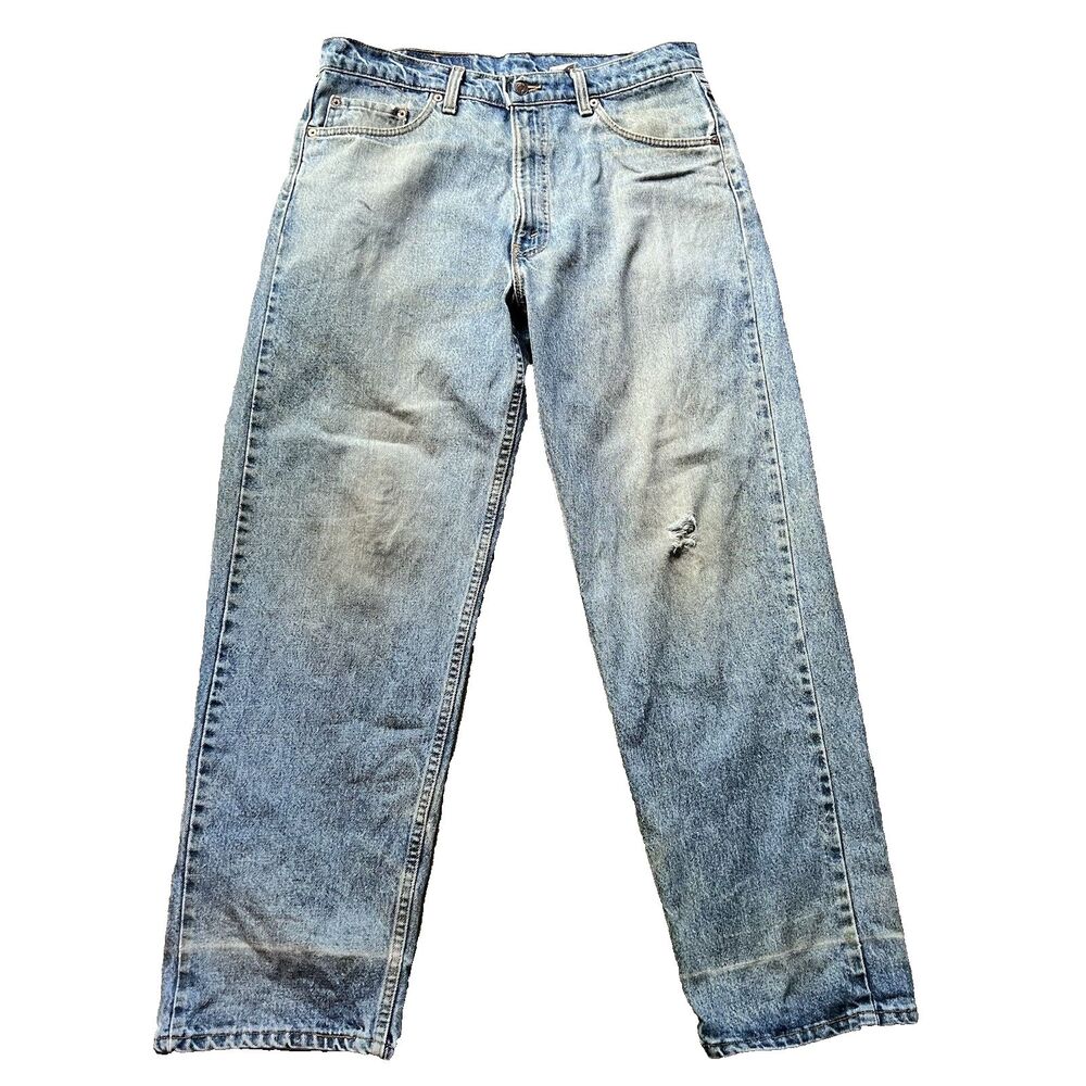 Vintage 1990's Levi's 565 Extra Loose Wide Leg Made in USA Distressed Men 36x30